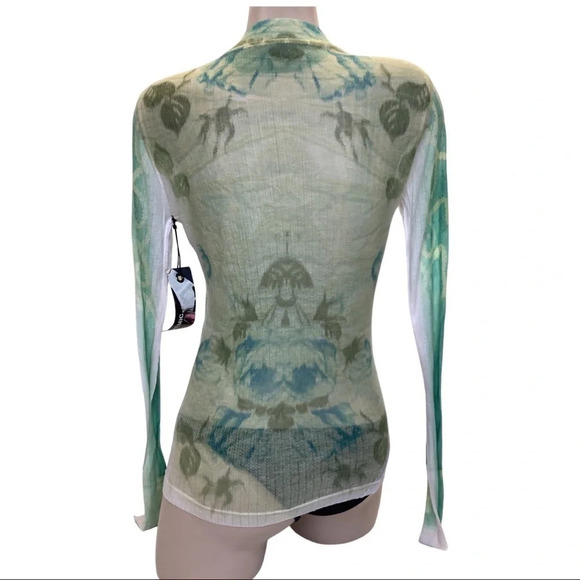 Alchemic Size S/M Vintage Blue Burnout Tee. New with Tag. - Picture 3 of 3